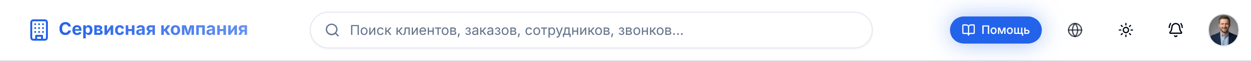 Верхняя панель