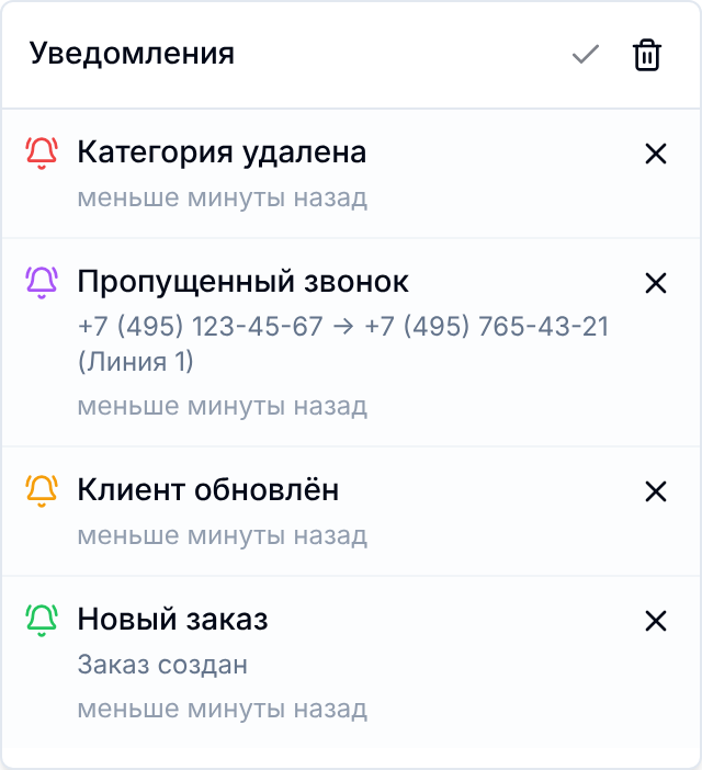 Панель уведомлений